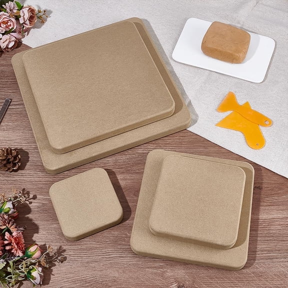 5Pcs Square Pottery Forms Pottery Forming Molds 5 Sizes Wood Ceramic Clay Drying Board Ceramic Making Tools Pottery Press Tools for Handbuilding Dish Plate Pottery Supplies 11-30cm Long