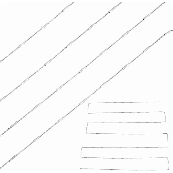 5Pcs Stainless Steel Cable Chains Soldered Column Stainless Steel Color 2x1.5x0.3mm Craft Supplies