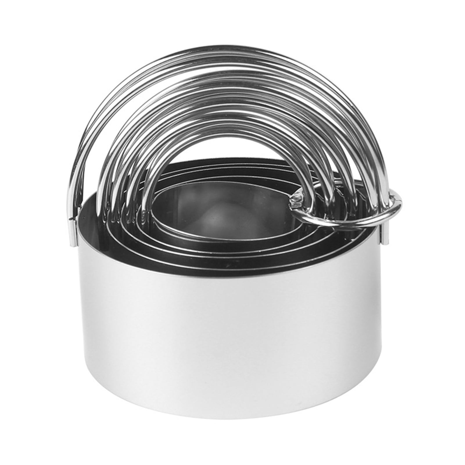 5Pcs Stainless Steel Cookie Cutters with Handle Assorted Size Square ...