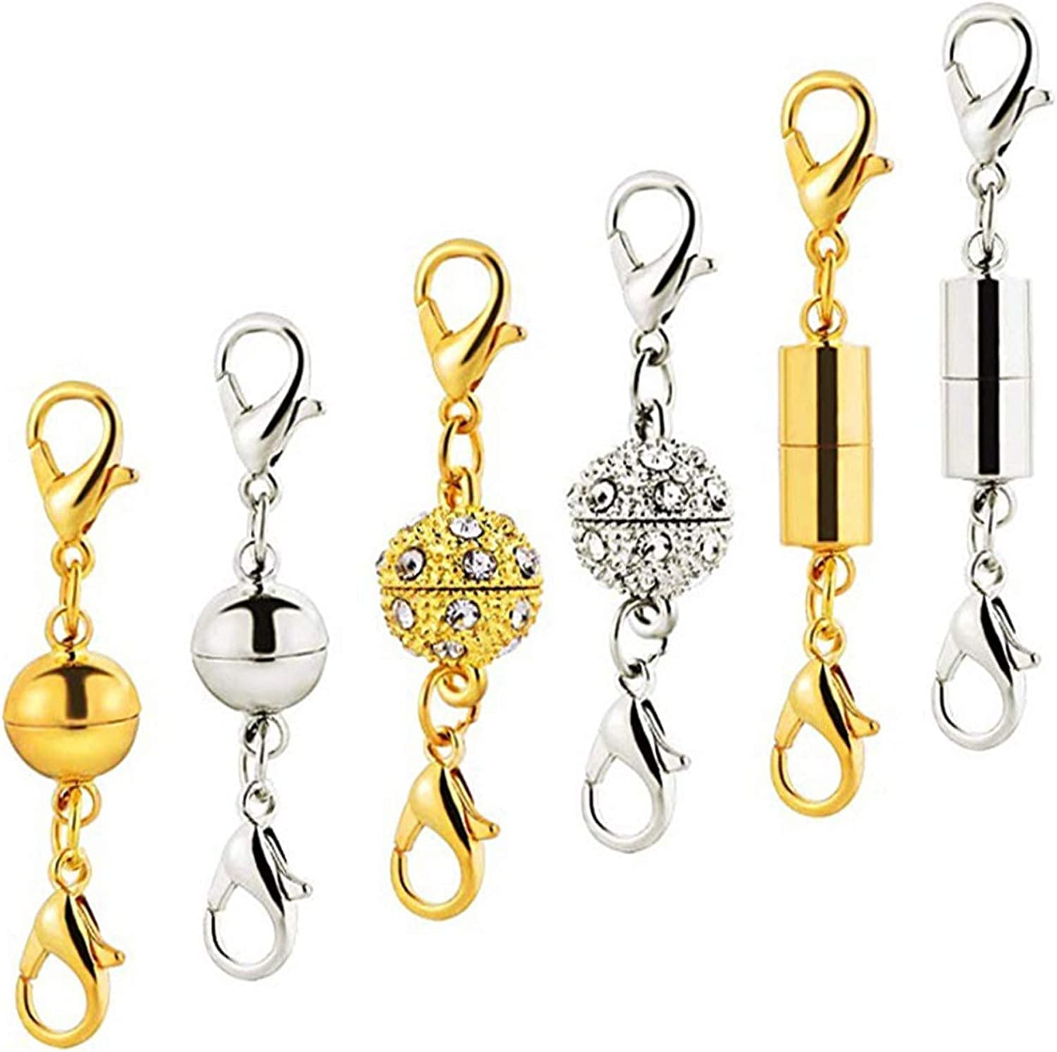 5Pcs Stainless Steel Necklace Bracelet Extender, Double Lobster Clasps