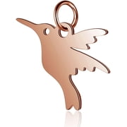 5Pcs Stainless Steel Rose Gold Bird Charms Hummingbird Charms Metal Dove Bird Open Back Frame Pendnats Pigeon Charms Animal Charms for Bracelet Necklace Earrings Making DIY