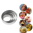 thumbnail image 1 of 5Pcs Stainless Steel Round Biscuit Mold Cookie Cutter for Cookies, 1 of 8