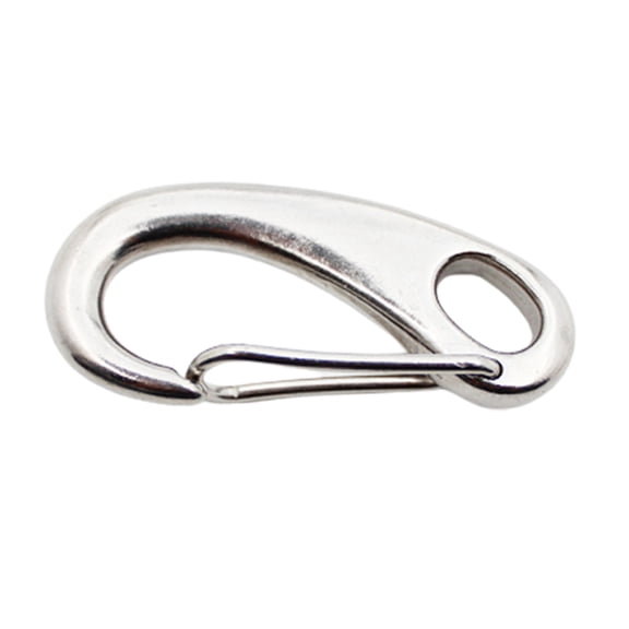 5Pcs Stainless Steel Spring Snap Hook Quick Links Carabiner Eggs Shape Quick Release Hook Multiuse Chain Links Connector