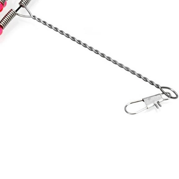 5Pcs Stainless Steel Trace Wire Leader Fishing Line Leaders With Snap & Swivel