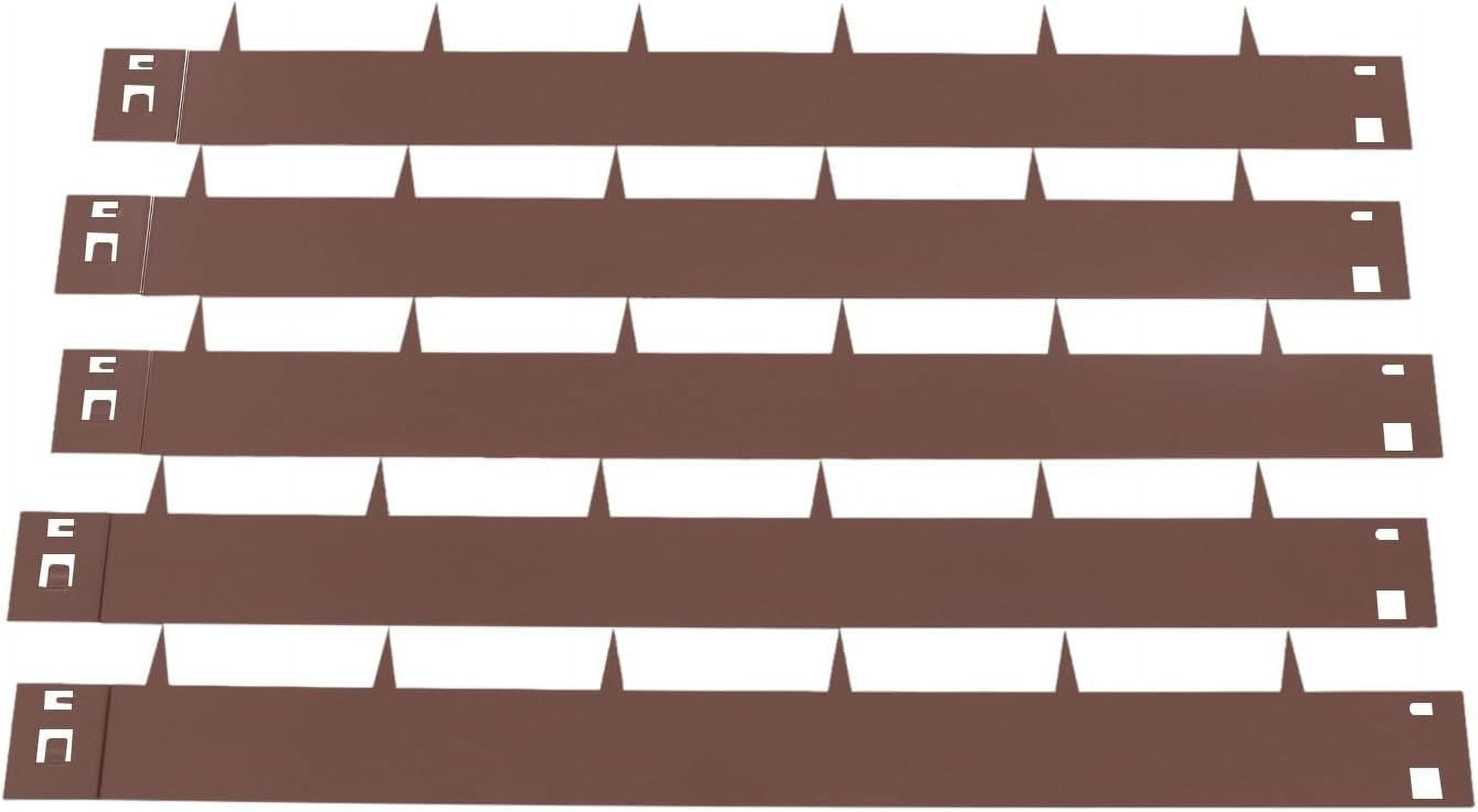 5Pcs Steel Lawn Edging,Metal Landscape Edging, Garden Edging Border,Landscaping Metal Edging, Brown Lawn Edge for Garden Yard