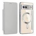 thumbnail image 1 of Wallet Case for Google Pixel 9 Pro XL Back Clear Case Compatible with MagSafe,Magnetic Closure PU Leather Folio Case with RFID Blocking Card Slots Shockproof Full Body Phone Cover,Grey, 1 of 8