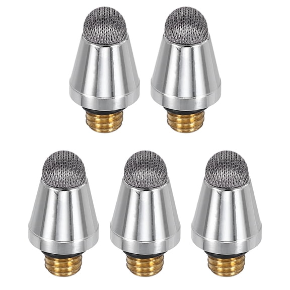 5Pcs Stylus Pen Fiber Tips 5mm Conductive External Thread Replacement, Gray