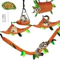 thumbnail image 1 of 5Pcs Sugar Glider Supplies Cage Accessories Hammock Set Hanging Bed Hideout for Small Animal Pets Hamster Guinea Pig Squirrel Gerbils, 1 of 6