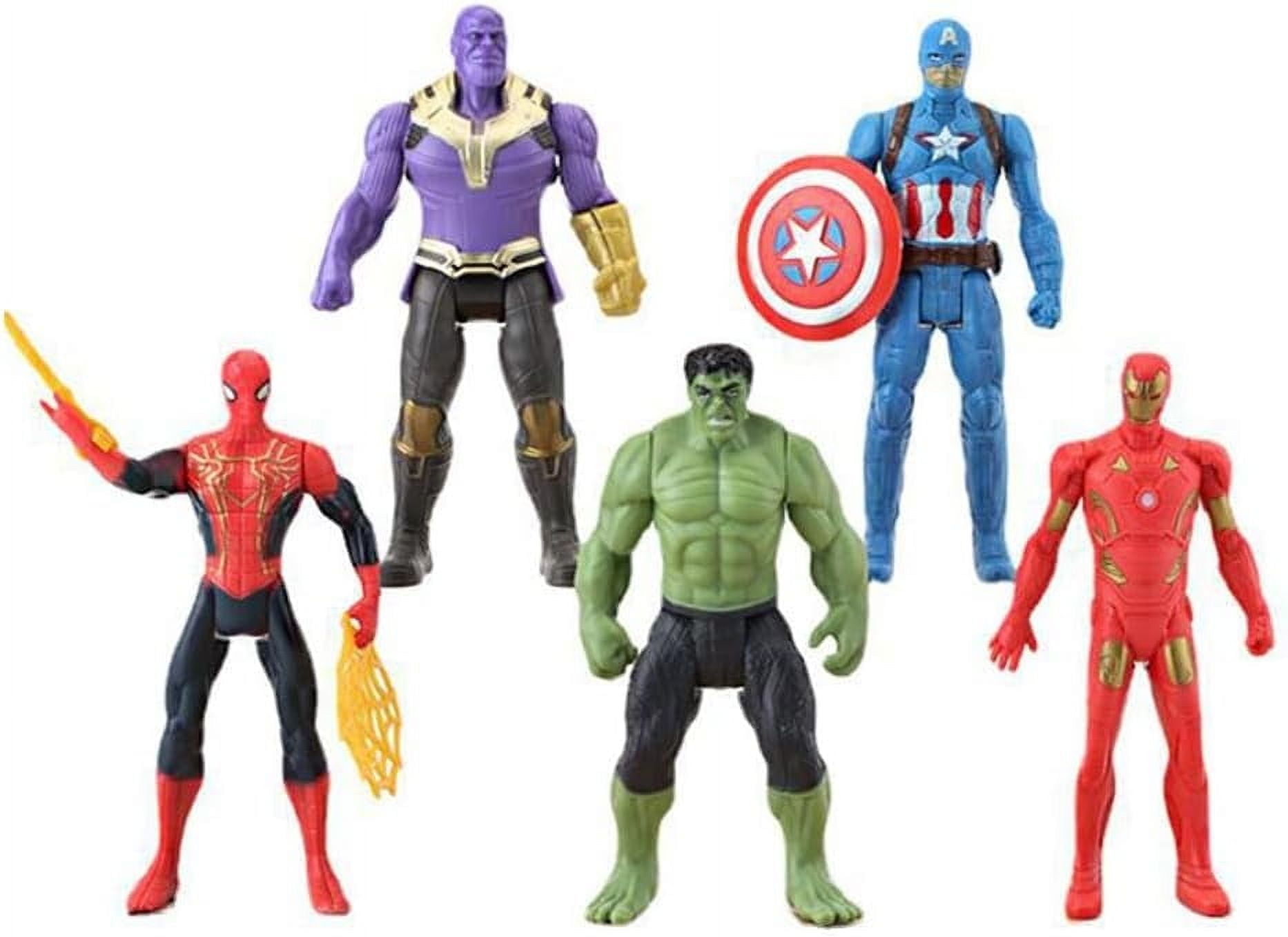 5Pcs Superhero Action Figures Set, 4.7-inch Super Hero Collectible Figures, Avenger Action Figures Toys for Movie Fans Boys Girls Birthday Party Christmas Gifts