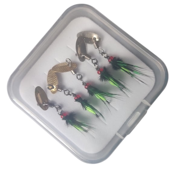 5Pcs Swimbait Rotating Sequins Lures Flies Fly Fishing Lures Baits Fishing Tackle Flies Fly Fishing Lures