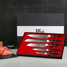 Mitsumoto Sakari 8 inch Japanese Kiritsuke Chef Knife, Hand Forged 67 Layers 440C Damascus Steel Kitchen Knives, Professional Meat Sushi Chef's