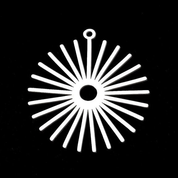 5Pcs Tarnish Resistant 304 Stainless Steel Pendants Sun Stainless Steel Color for Women DIY Necklace Bracelet Earring Jewelry Craft Making 32.5x30x1mm Hole: 1.5mm