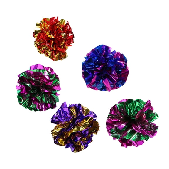 5Pcs Teething Toy Colorful Sphere Shape for Kitten Chew Better Attract Cartoon Sphere Shape Exercise Training