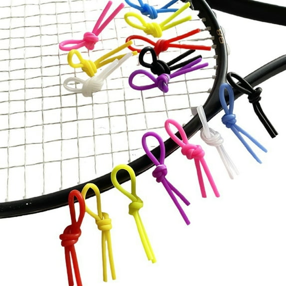 5Pcs Tennis Racket Damper Flexible Elastic Vibrant Color Soft Reusable Reduce Vibration Portable Tennis Racket Damper String Vibration Dampener Sports Supplies