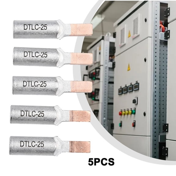 5Pcs Terminal Crimping Wire Connector Dtl Cmeter Box Circuit Copper Aluminum Pins For Cable Screws Fixing Connecting Accessories Dtlc-35 Smile Home