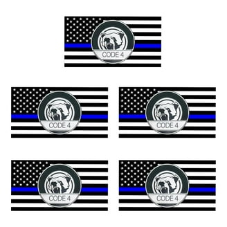 Autocollant Vinyle POLICE SHIELD LIFELINE – Décalque Permanent Pour Vitre, Pare-chocs (Bleu Mat)