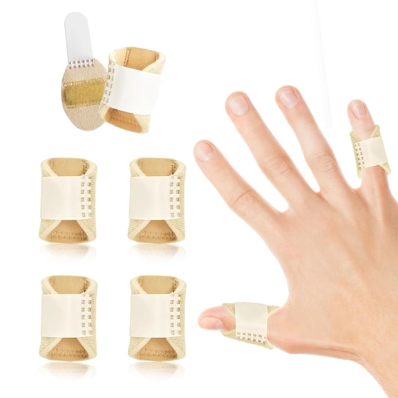 5Pcs Thumb Finger Splints, Finger Brace for Trigger Finger - Broken Finger - Arthritis - Straightening, Finger Protectors Support for Thumb - Index - Middle - Ring - Pinky Fingers