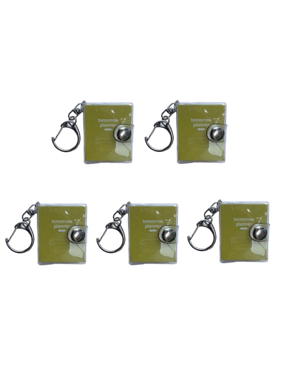 5Pcs Tiny Travel Notepads Keychain Refillable Journal Miniature Notebook Memobook Pocket PVC Note Book for Bag Charm