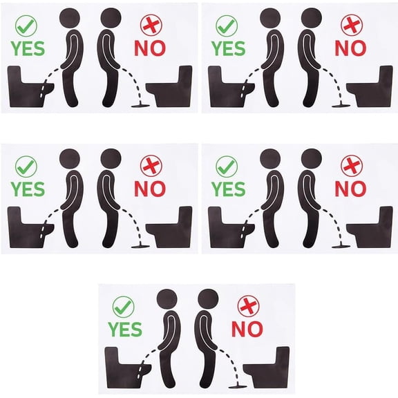 5Pcs Toilet Target Aiming Stickers Potty Training Toilet Pee Target Decal Removable Self Adhesive Black Waterproof Bumper Decals Handmade