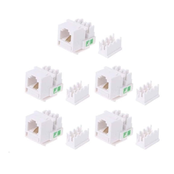 5Pcs Tool-free Telephone Module RJ11 Network CAT3 Voice Gold-plated Keystone