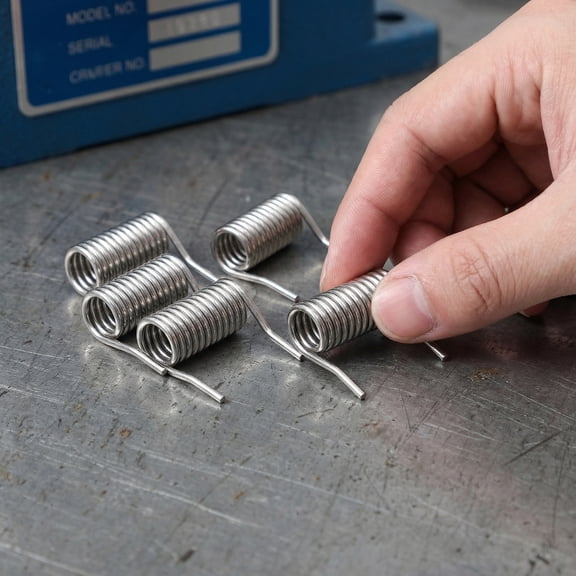 5Pcs Torsion Spring for Door Hinges Plated Silver Auto Close Hardware for Gate and Cabinet Doors