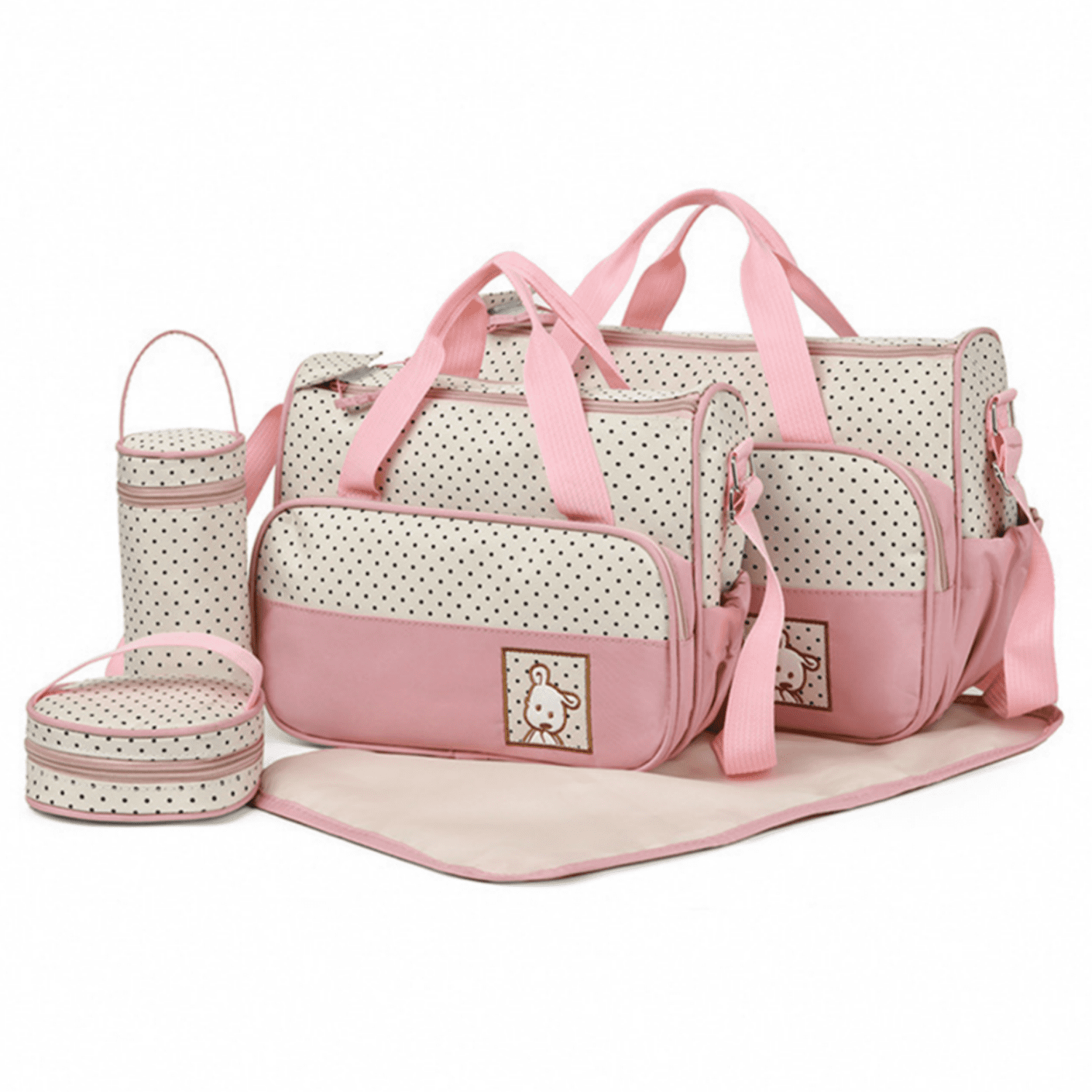 5Pcs Tote Diaper Bag, YITUMU Nappy Changing Bag Mummy Diaper Bags with