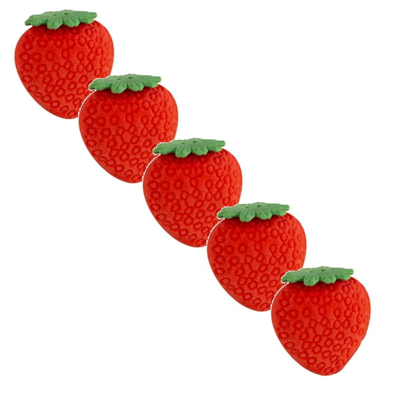 5Pcs Traceless Erasing Cute Strawberry Eraser, Cute Eraser Traceless Eraser Foroffice Art Class Home