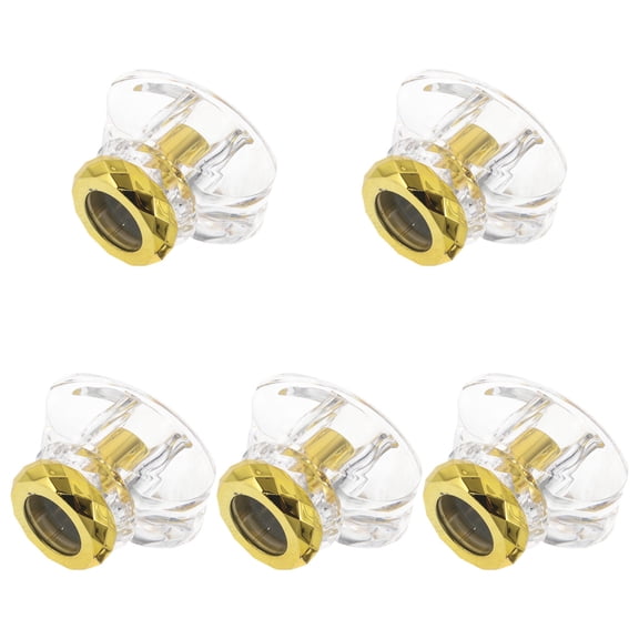 5Pcs Transparent Perfume Bottle Spray Caps with Snap Lock Leak Proof for Travel Use