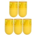 5Pcs Travel Bottles 15ml Vacuum Design Yellow Push Type Durable PET