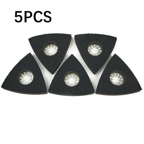 5Pcs Triangular Sanding Pads for Oscillating Multi Tool Hook & Loop Sanding Disc