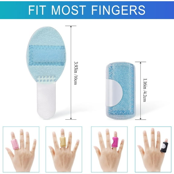5Pcs Trigger Finger Splints, Finger Brace Finger Stabilizer for Broken Fingers Straightening Arthritis Knuckle Immobilization, Multicolor