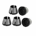 thumbnail image 1 of 5Pcs Trimming Machine Router Bit Collets Router Bit Trimmer Collet Chucks 1/4" Shank Fangkenuo, 1 of 5