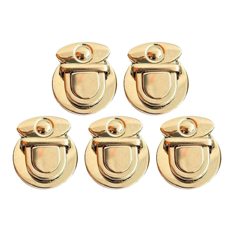 5Pcs Tuck Lock Clasp Purse Purse Buckle Fasteners Wallet Buckle Purse Clasp  Locks for DIY Craft Wallets Bag Leather Handbags Making A 