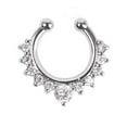 thumbnail image 1 of 5Pcs U-shape Non Piercing Fake Clip On Septum Clicker Nose Ear Lip Ring Hoop, 1 of 6