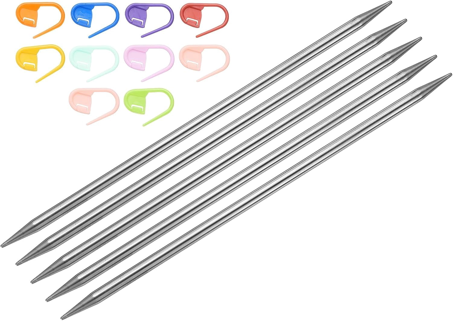 5Pcs US 10(6mm) Double Pointed Knitting Needle 7.87 Inches Length ...