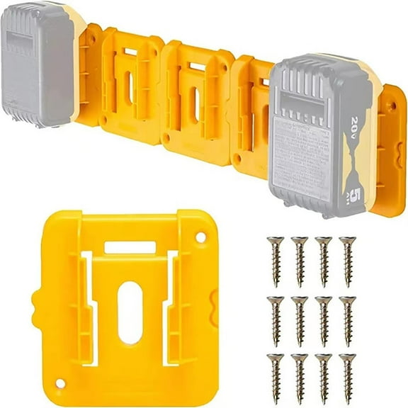 5Pcs Versatile Battery Organizer Mounts on Belts or Walls for Tools and Workshops