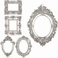 thumbnail image 1 of 5Pcs Vintage Resin Picture Frame Flower Oval Rectangle Frame, Tabletop Jewelry Display Frame for Photography Home Decor, 1 of 4