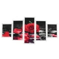 5Pcs Wall Art Painting Set Romantic Red Rose Frameless Painting Artwork