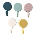 5Pcs Wall Hooks Round Sturdy Reliable Versatile Stylish Adhesive Hooks
