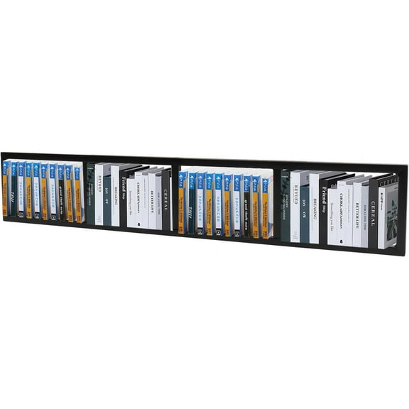 5Pcs Wall Mount 34inch Media Rack CD DVD Organizer Floating Media Storage Tower Set Wall Mount CD Rack Shelf And Video Game Organizer