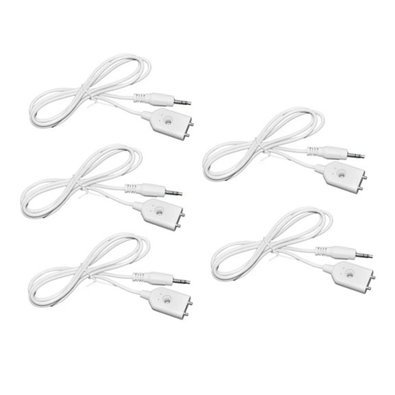 5Pcs Water Leakage Detector Sensor with 3.5 Audio Head Water Level Sensor Probe Dual Metal Poles Water Leak Level Sensor