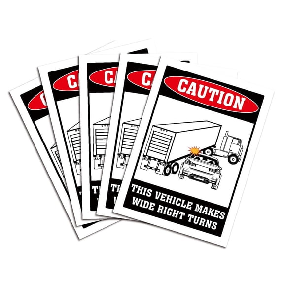 5Pcs Waterproof PVC Warning Sign Stickers Vinyl Danger Safety Decals Car 25x17.5cm DIY