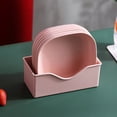 thumbnail image 1 of 5Pcs Wheat Straw Plates - 5.9-inch Square Lightweight Unbreakable Dinner Dishes Plates Set, Fruit Dish, Side Dish Plate, Home Storage Plate - Pink, 1 of 4