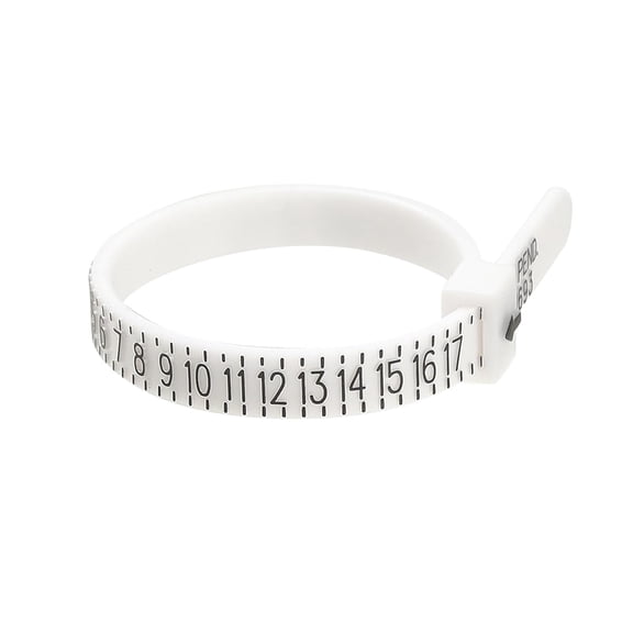 5Pcs White Ring Sizer Official American Finger Measure Finger Gauge Measuring Belt Reusable Finger Size for Ring Repair and Measurement Jewelry Sizing Measuring 11.5x0.5x0.15cm Making DIY