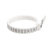 5Pcs White Ring Sizer US Official American Finger Measure Finger Gauge Measuring Belt Reusable Finger Size for Ring Repair and Measurement Jewelry