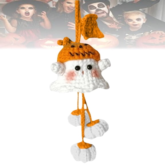 5Pcs Witch Ghost Crochet Kit, BRELIL Holiday Witch Ghost Crochet Kit, DIY Handmade Horror Craft Kit With Yarn And Tools, Soft To The Touch Crochet Materials For Holiday Decorations, Bag Charms, Gifts