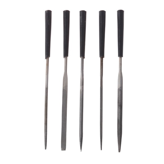 5Pcs Wood Rasp File Tools with Comfortable Handle and Coarse Tooth Pattern Black