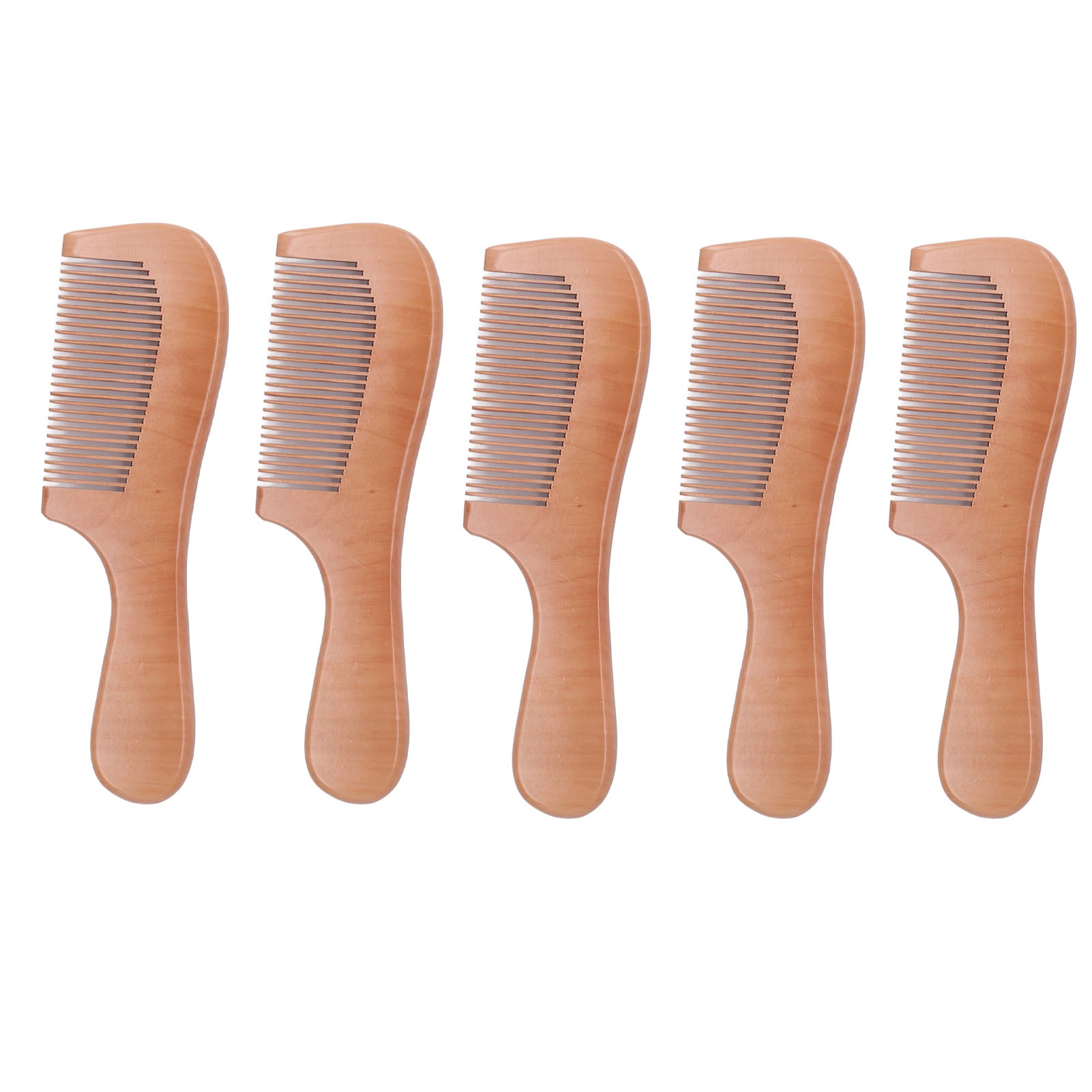 5Pcs Wood Wooden Hair Comb Ergonomic Handle Prevent Slip Lightweight ...