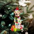 thumbnail image 1 of 5Pcs Wooden Dog Bauble under $5! Xqxayjr Wooden Christmas Dog Ornament, Labrador Retriever with Santa Hat, Christmas Tree Bauble Decoration, Hand Painted Wood Figurine, Holiday Pet Themed Gift, 1 of 7