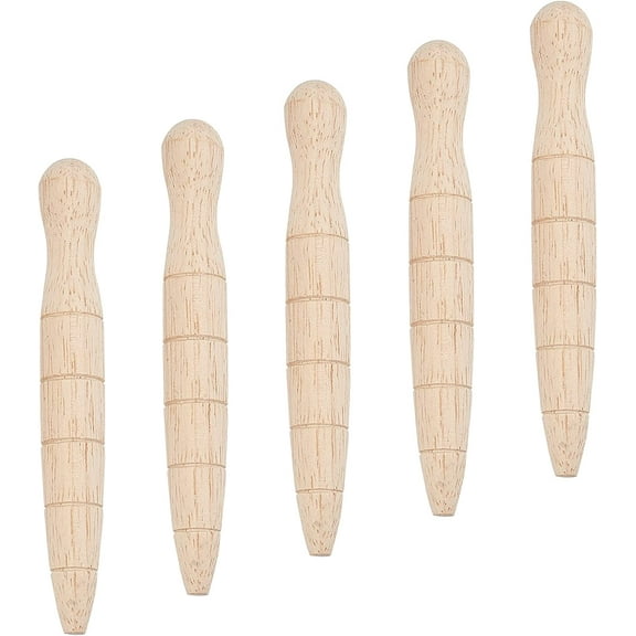 5Pcs Wooden Plant Dibber Wood Garden Dibber seedsDibbler Dibber Bulb Seedling Planting Tools Gardeners Planting Tool for Seedlings Brown DIY